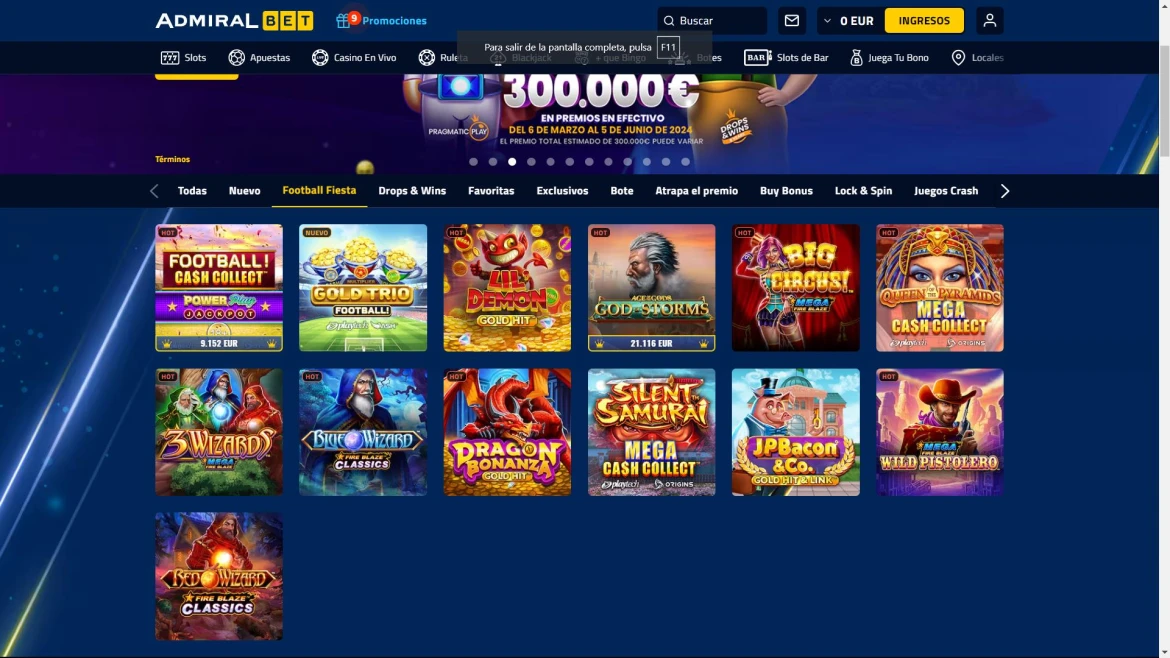 AdmiralBet Online Casino Slots