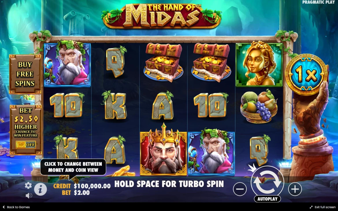 The Hand of Midas tragamonedas