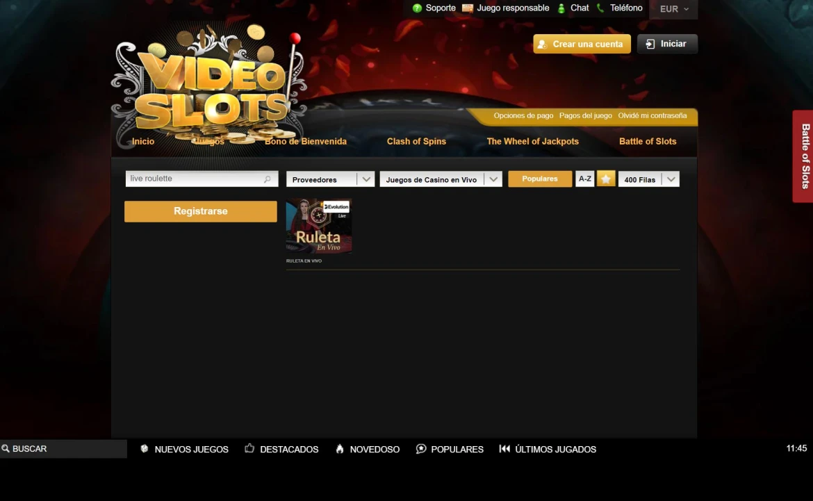 Videoslots Ruleta