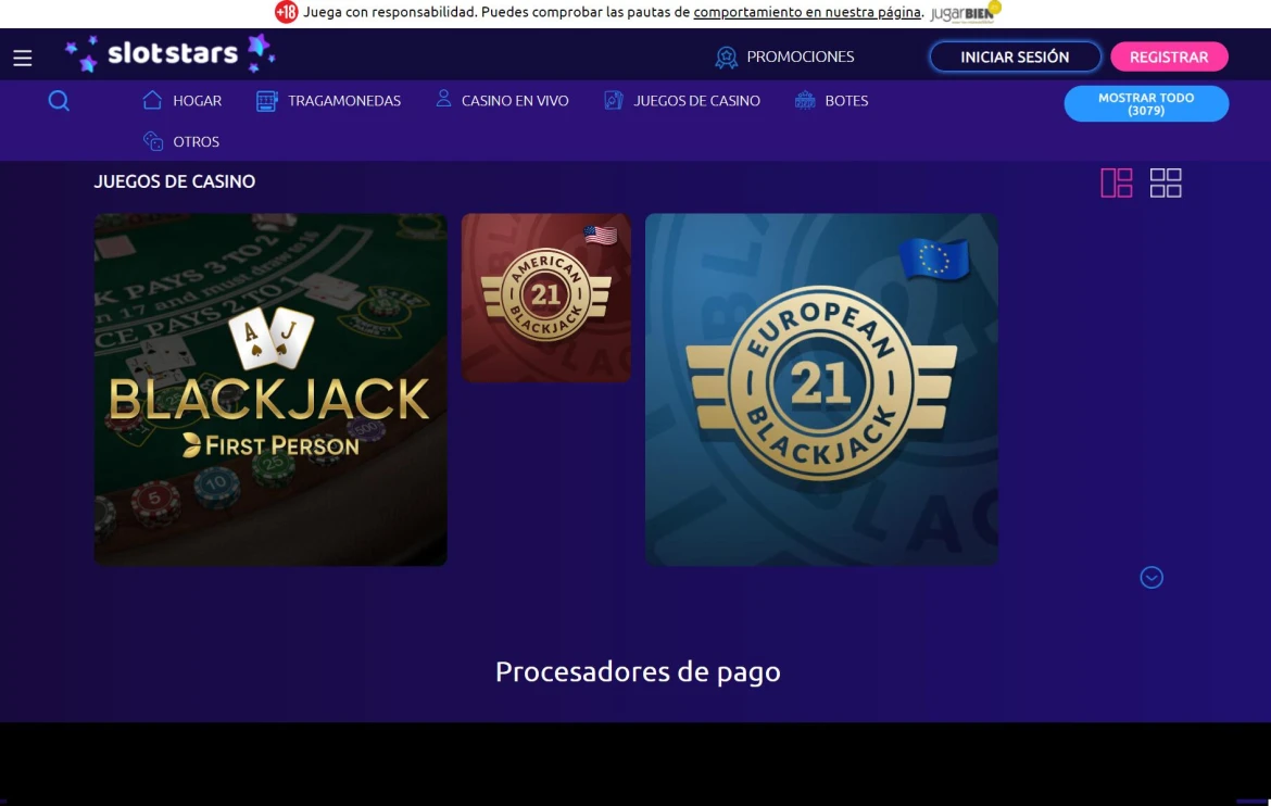 SlotStars Blackjack