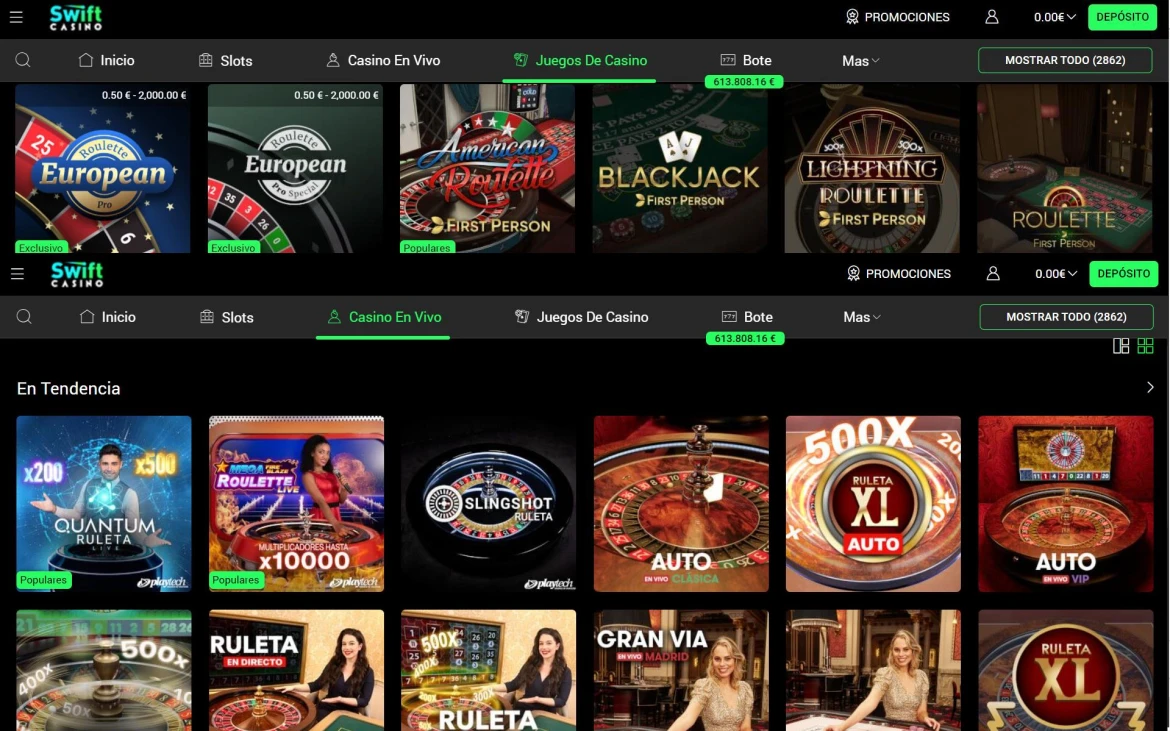 Swift Casino Online Ruleta