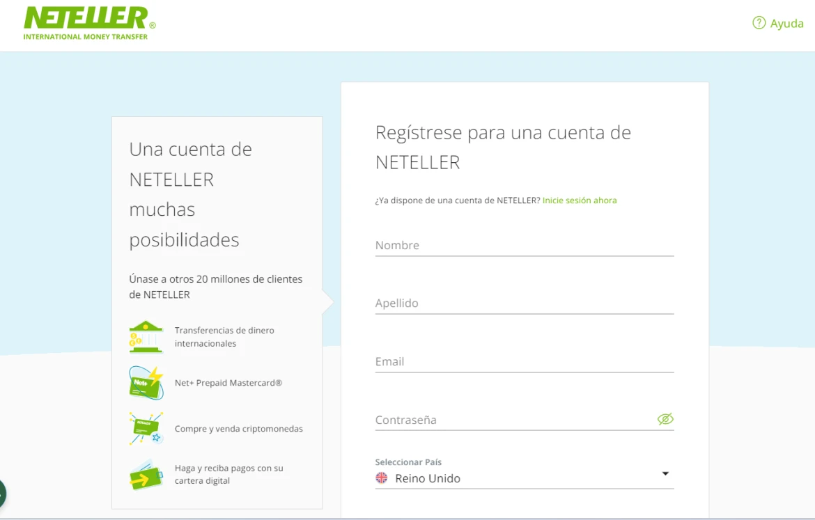 Neteller Registro