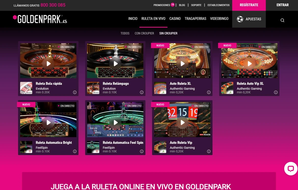 Goldenpark Casino ruleta