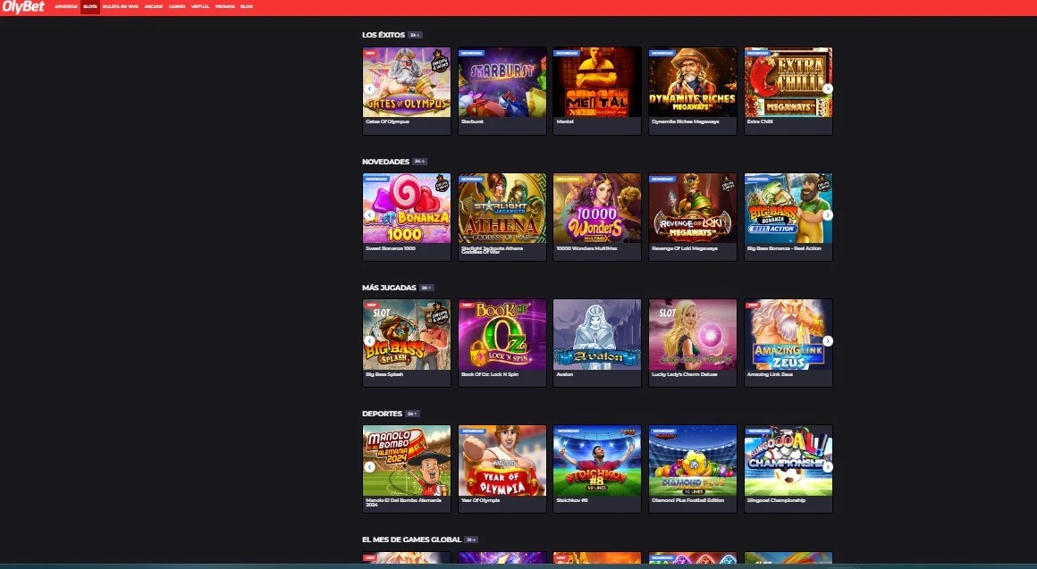 OlyBet online Casino Slots